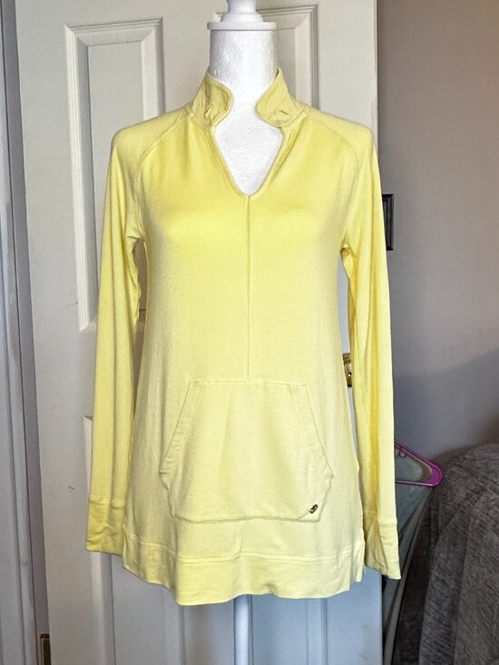Lilly Pulitzer Tops - Lilly Pulitzer "Cassi" Popover Sweatshirt Pastel Yellow - Size XS